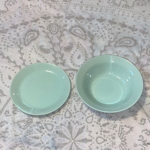 IKEA Seafoam Green 10866 8" Cereal Bowl & 7.5” Salad Plate